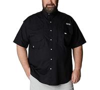 Columbia Men's Big and Tall PFG Bonehead Short Sleeve Shirt Black