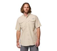 Columbia Men's Bonehead Short Sleeve Fishing Shirt (Fossil, X-Large, Tall Inseam)