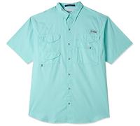 Columbia Men's Bonehead Short Sleeve Fishing Shirt (Gulf Stream, Large)
