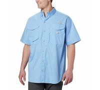 Columbia Men's Bonehead Short Sleeve Shirt, Light Blue, 6x