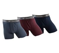 Columbia Men's Boxer Brief Underwear, Sonic/Black/Grey, M