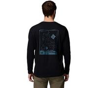 Columbia Men's Butte Long Sleeve Graphic Tee, Black, Size Xl, Men Black