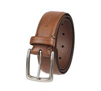 Columbia Men's Casual Leather Belt-Jeans Khakis Dress Silver Prong Buckle, Tan, 44W