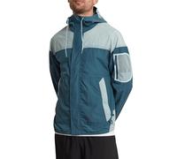 Columbia Men's Challenger II Windbreaker, Lightweight, Packable, Omni-Shield, Half-Zip, for Walking and Urban Activities (UK, Alpha, XL, Regular, Regular, Blue)