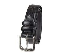 Columbia Men's Classic Logo Belt - Casual Dress With Single Prong Buckle for Jeans Khakis, Black, Medium (34-36)