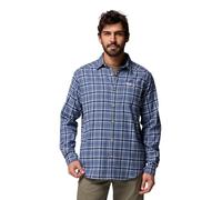Columbia Mens Cornell Woods Flannel Long Sleeve Shirt, Dark Mountain Quad Check, Medium