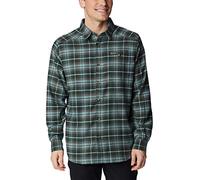 Columbia Men's Cornell Woods Flannel Long Sleeve Shirt Hiking, Spruce Multi Tartan, 4X