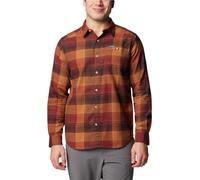 Columbia Men's Cornell Woods Flannel Long Sleeve Shirt, Spice Ombre Buffalo, XX-Large