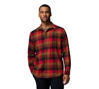 Columbia Mens Cornell Woods Flannel Long Sleeve Shirt, Tobacco Multi Buffalo Check, XX-Large