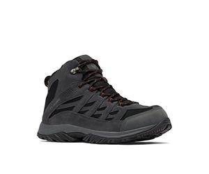 Columbia Men's Crestwood Mid Waterproof, Black/Charcoal, 11.5 Wide