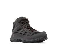 Columbia Men's Crestwood Mid Waterproof, Black/Charcoal, 12 Wide