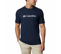 Columbia Men's CSC Basic Logo Short Sleeve Short Sleeve Shirt, Collegiate Navy x White, Size S
