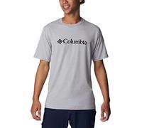 Columbia Men's CSC Basic Logo Short Sleeve Short Sleeve Shirt, Columbia Grey Heather, Size L