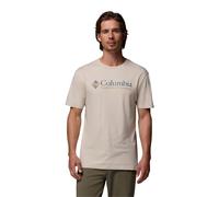 Columbia Men's CSC Basic Logo Short Sleeve, Short Sleeve T-Shirt, Dark Stone/CSC Retro Logo, X-Small