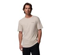 Columbia Men's CSC Basic Logo Short Sleeve, Short Sleeve T-Shirt, Dark Stone/Lc Gem Columbia, Large