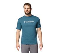 Columbia Men's CSC Basic Logo Short Sleeve, Short Sleeve T-Shirt, Everblue/Gem Columbia 9In, Medium