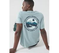 Columbia Mens CSC Outdoor Back Graphic T-Shirt, Blue, Size S, Men Blue