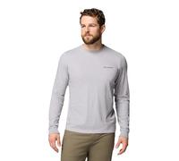 Columbia Men's CSC Seasonal Logo Long Sleeve Tee, Long Sleeve T-Shirt, Columbia Grey HTHR/Meadowland, X-Large