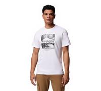 Columbia Men's CSC Seasonal Logo Tee, Short Sleeve T-Shirt, White, Waterscape, S