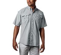 Columbia Men's Discontinued PFG Bahama Ii Short Sleeve Shirt, Cool Grey, 2X