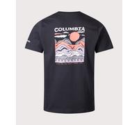 Columbia Mens Explorers Canyon Back T-Shirt - Colour: 004 Black/ Peaks and Waves - Size: Small
