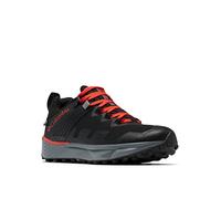 Columbia Men's Facet 75 Outdry Waterproof Low Rise Hiking Shoes, Black (Black x Fiery Red), 7 UK