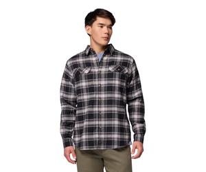 Columbia Mens Flare Gun Stretch Flannel, Black Two Lane Tartan, Large