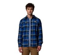 Columbia Mens Flare Gun Stretch Flannel, Mountain Blue Trails Edge Plaid, Medium