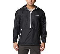 Columbia Men's Flash Challenger Anorak Lightweight Windbreaker Jacket, BLACK, Size XS
