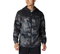 Columbia Men's Flash Challenger Novelty Windbreaker Lightweight Windbreaker Jacket, Black Mod Camo Print, Size L
