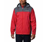Columbia Men's Glennaker Lake Rain Jacket, Mountain Red, Graphite, 1X