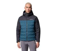Columbia Men's Grand Trek Iii Down Hooded Jacket, Everblue/Shark, M