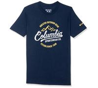 Columbia Men's Graphic T-Shirt, Colombia Navy/Volt, X-Large