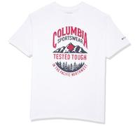 Columbia Men's Graphic T-shirt Shirt, White/Tough, L UK