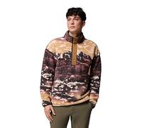 Helvetia 2 Printed Half Snap Fleece Camel Brown, Small