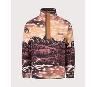 Helvetia 2 Printed Half Snap Fleece Camel Brown, Large