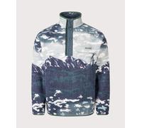 Columbia Mens Helvetia II Printed Half Snap Fleece - Colour: 461 Crushed Blue Sisters - Size: Medium
