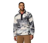 Columbia Mens Helvetia Ii Printed Half Snap Fleece, Grey, Size L, Men Grey