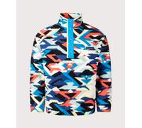 Columbia Mens Helvetia II Printed Half Snap Fleece Sweatshirt - Colour: 491 Compass Blue Reflections - Size: Medium Medium