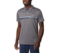 Columbia Men's Hike Polo, Polo Shirt, City Grey, Large
