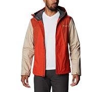 Columbia Men's Inner Limits Jacket, Waterproof Rain Jacket, Bonfire/Dark Sienna/Ancient Fossil, Size XL