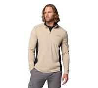 Columbia Men's Klamath Range Ii Half Zip Hiking Shirt, Ancient Fossil, Black, M