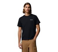 Columbia Men's Logo Back Tee, Short Sleeve T-Shirt, Black/Boxy Brand, Large