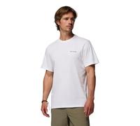 Columbia Men's Logo Back Tee, Short Sleeve T-Shirt, White/Boxy Brand, Medium