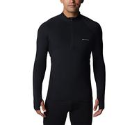 Columbia Men's Long Sleeve Baselayer with Half Zip, Midweight Stretch Black