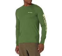 Columbia Men's Long Sleeve Tee Shirt Outdoors Fishing Camping Hiking, Moss with Cane, XL