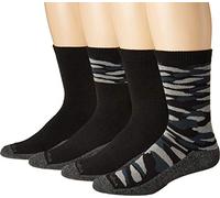 Columbia Mens Moisture Control Crew Socks, 4-pack, Black Camo/Solids, 9 UK