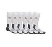 Columbia Men's Moisture Control Crew Socks 6-Pack, White, 4.5-12 UK