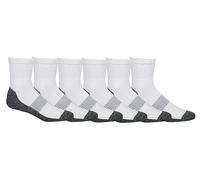Columbia Men's Moisture Control Quarter Socks, White, 4.5-12 UK
