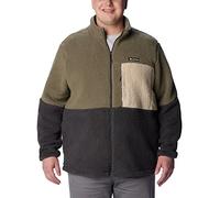 Columbia Men's Mountainside Heavyweight Fleece, 2024 Stone Green/Shark/Ancient Fossil, Small